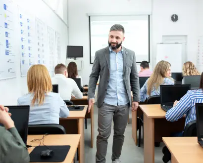 Instructor teaching a class